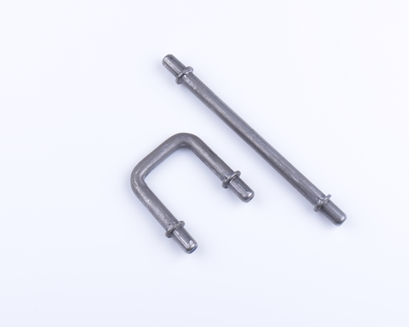 Straight and U-shaped cold-formed metal rods with integral collars near both ends